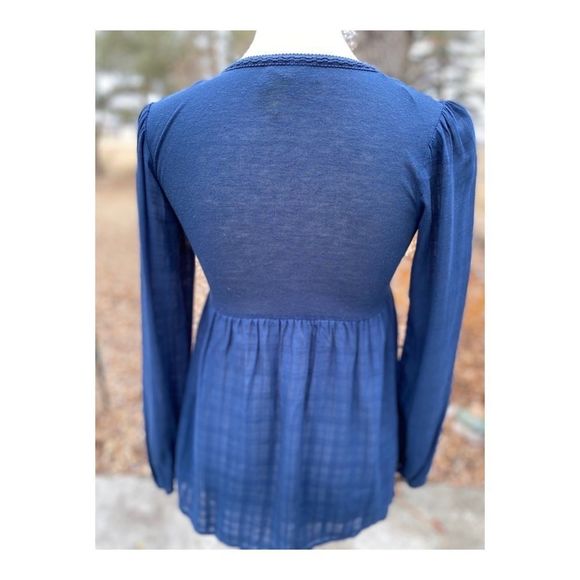 Princess Vera Wang Casual Top Tunic Sheer Blue - Picture 4 of 12